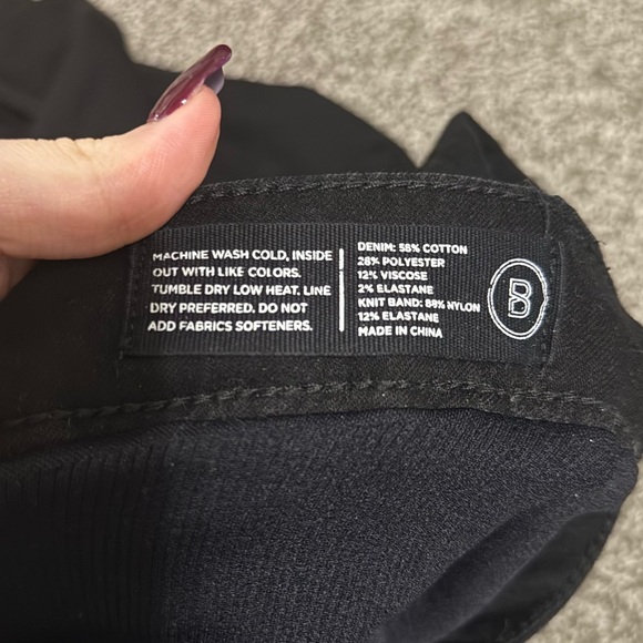 BLANQI Maternity Belly Support Skinny Jeans Black Distressed Size 6 - Picture 5 of 5